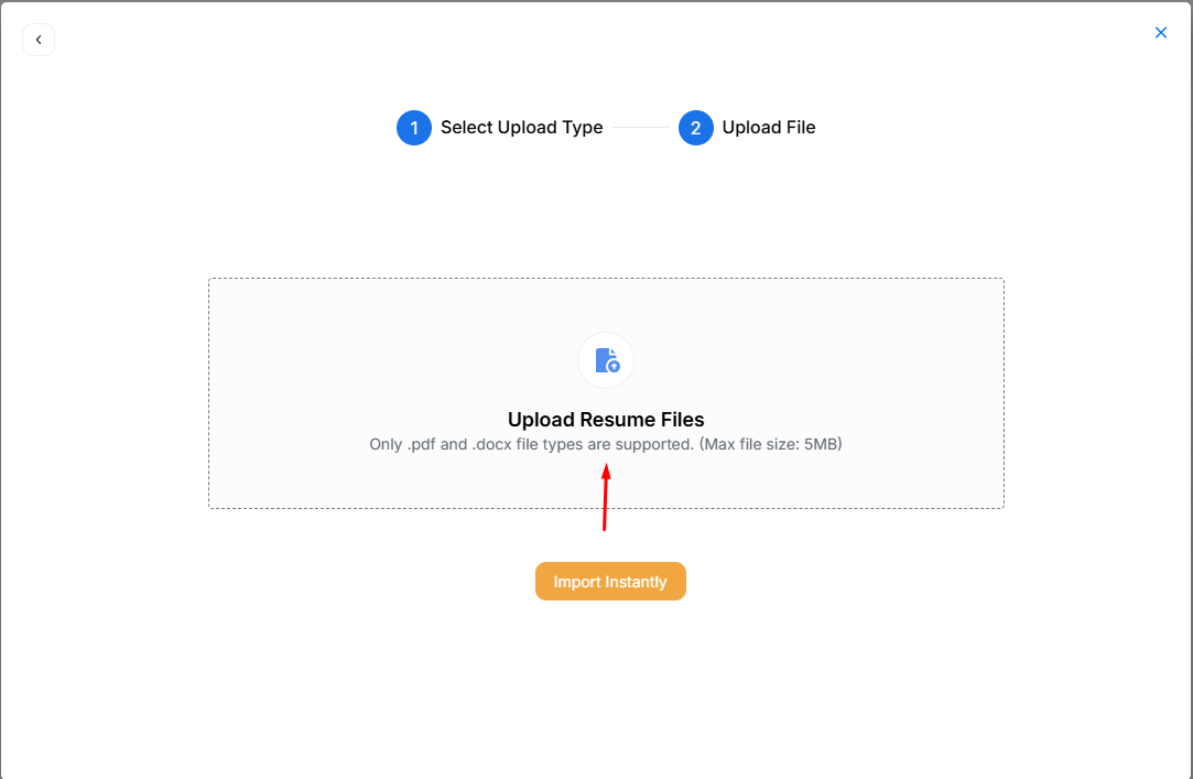 Resume Upload Modal